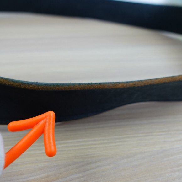 Belt‎ Mens Leather Black Buckle 44 Casual Adult Basic Dress Work Hand Crafted - Picture 10 of 12